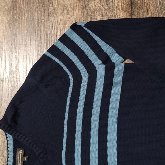 Denver Hayes men's sweater V neck size medium navy and blue color Gently Loved - Picture 3 of 12